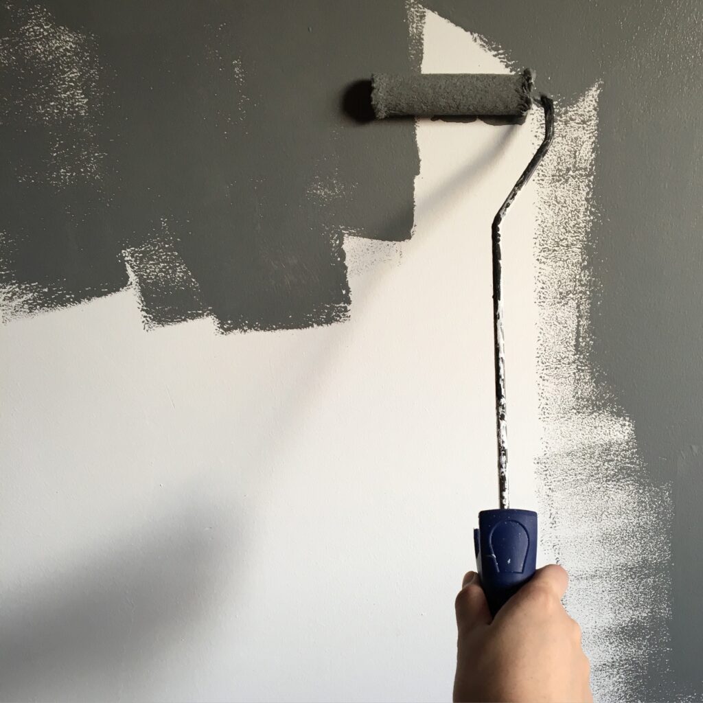 Changing wall color to upgrade a room.